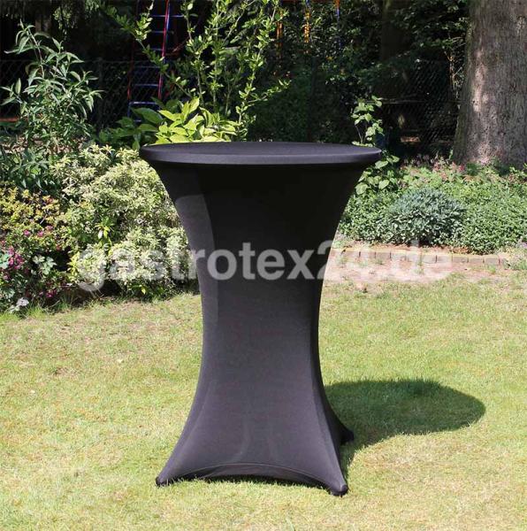 Stretch-Stehtischhusse "Tokio Premium" 70 cm rund in Farbe schwarz